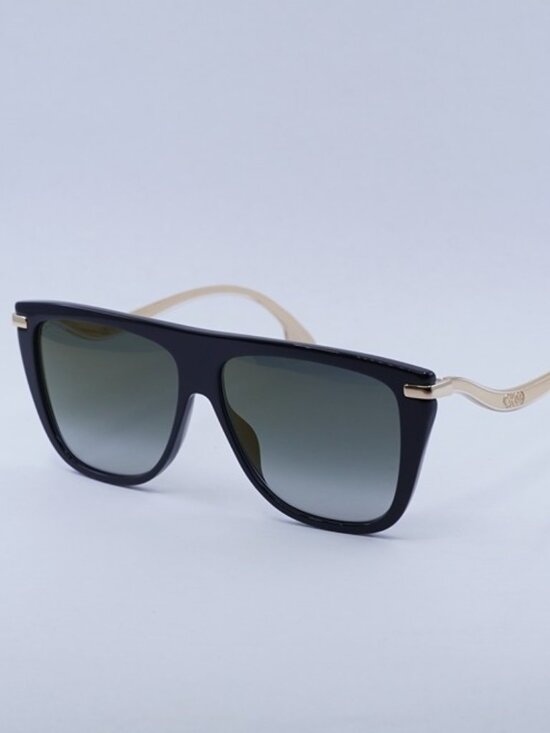 Jimmy Choo SUVI/S 807/FQ Sunglasses Black Aviator Frame, Grey Lenses main image 11